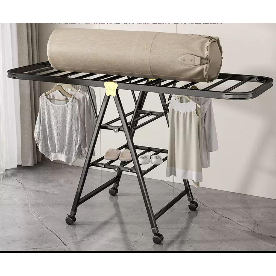 Heavy Duty Foldable Clothes Drying Rack with Wheels – Large Floor-Standing Indoor & Outdoor Laundry Organizer 170x130x47cm