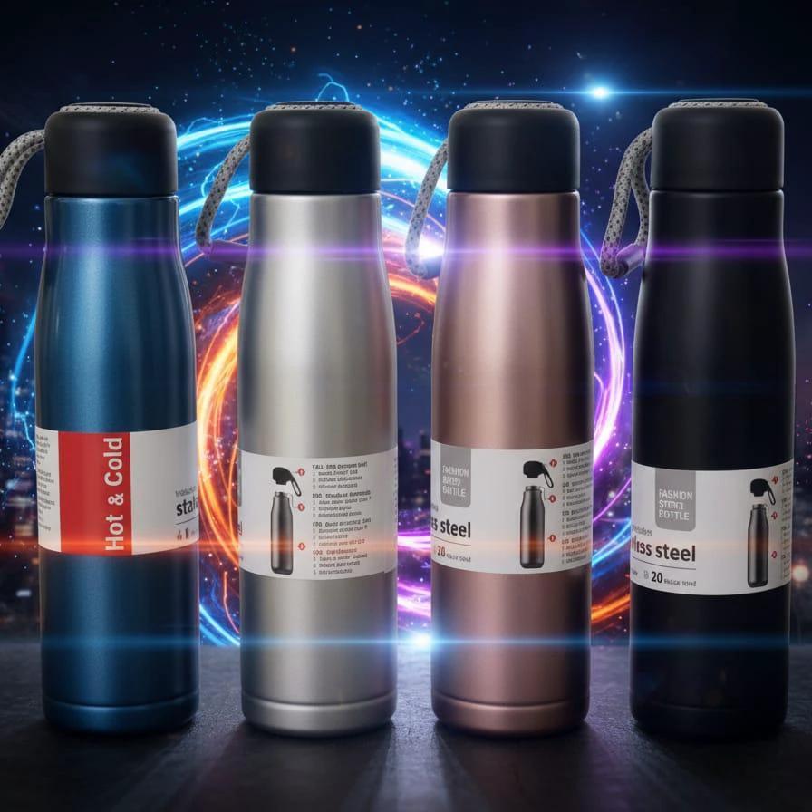 600ml Stainless Steel Flask with String Strap Vacuum flask Flasks