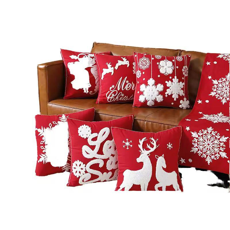 Christmas Decorations Pillowcases - 45x45cm Cotton