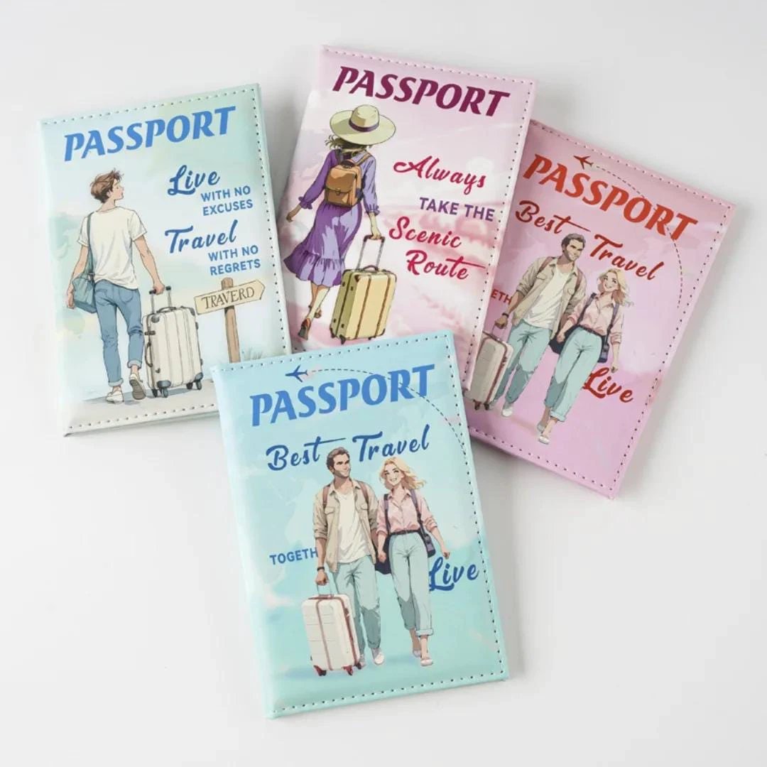 Stylish Synthetic Leather Passport Holder Wallet Travel Accessories Travel Wallets