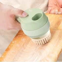 4in1 Handheld Electric Vegetable Cutter Set with Brush - Green Kitchen & Dining Food Processors