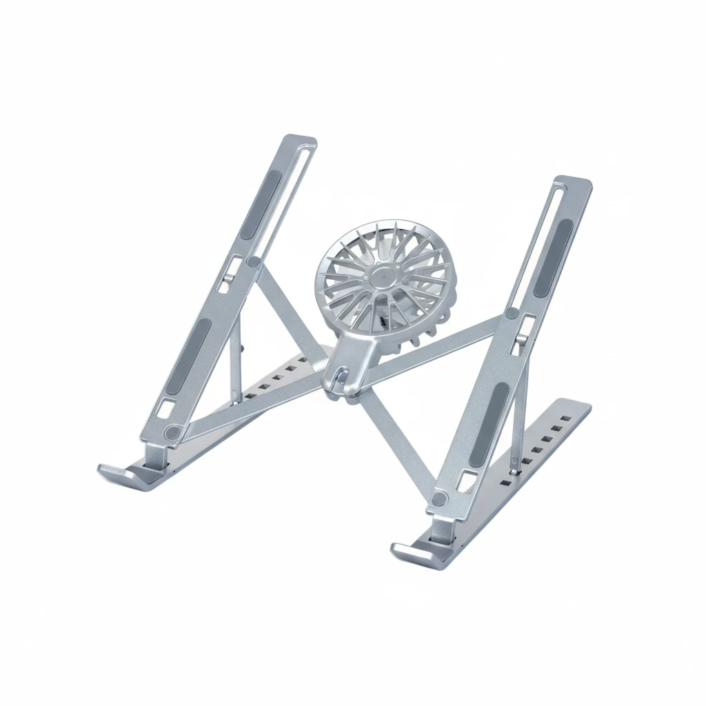 Foldable Laptop Stand with Built-In Cooling Fan Multi-Angle Adjustable Aluminium Home & Garden Computer Risers & Stands