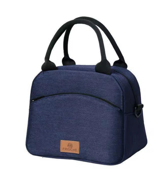 Large Capacity Insulated Lunch Bag with Shoulder Strap Half Round