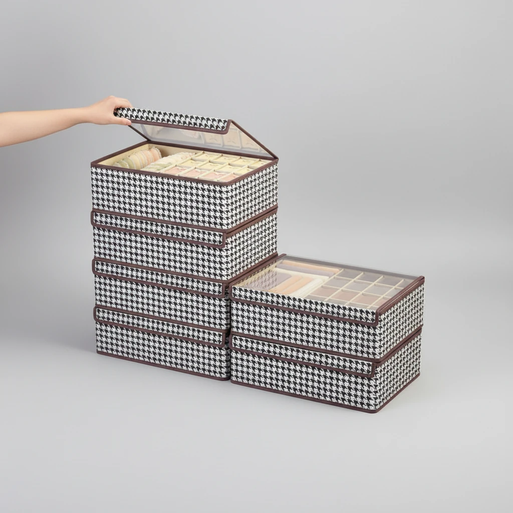 17 Grid Foldable Undergarment Organizer Storage Box Home Organization Closet Organizers