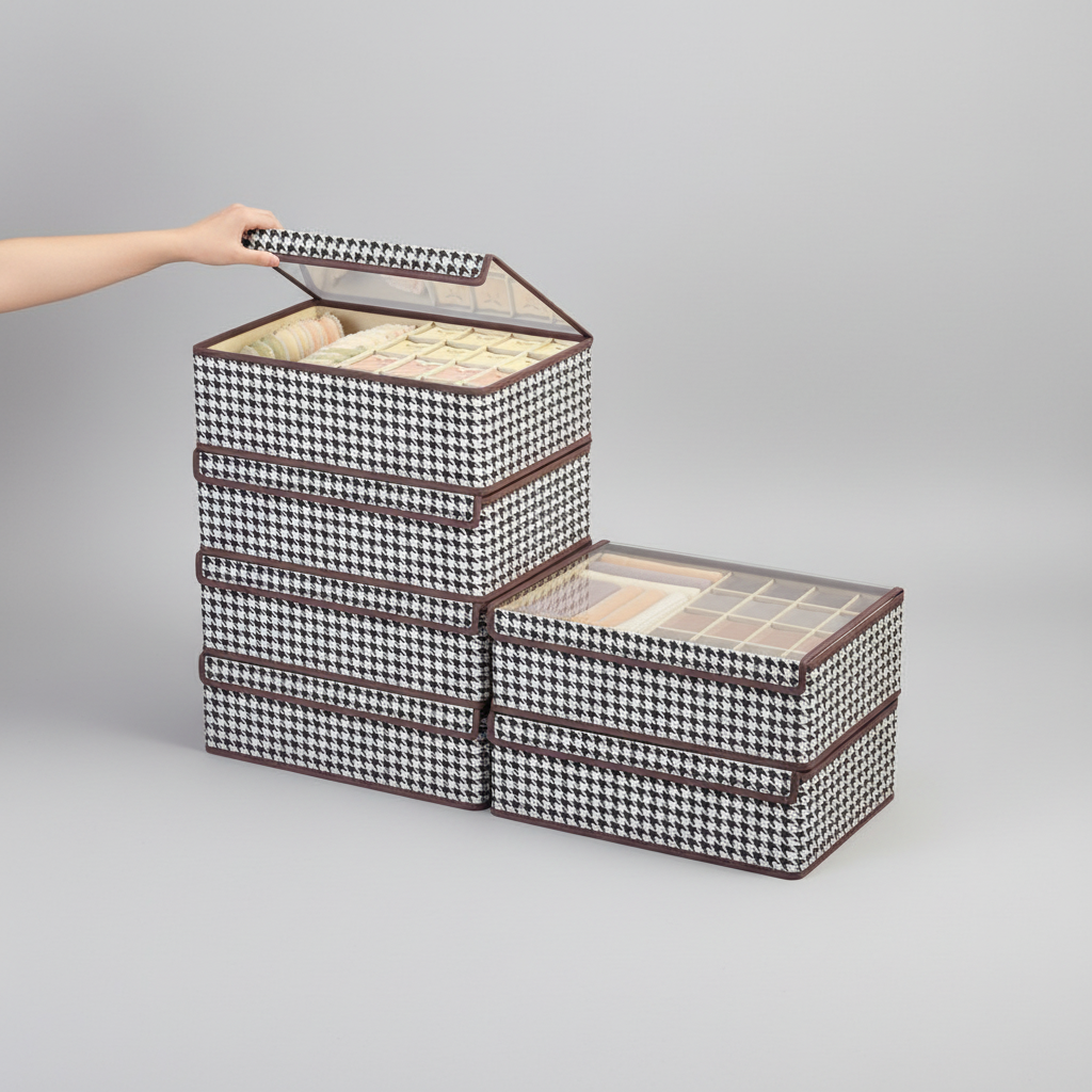 17 Grid Foldable Undergarment Organizer Storage Box