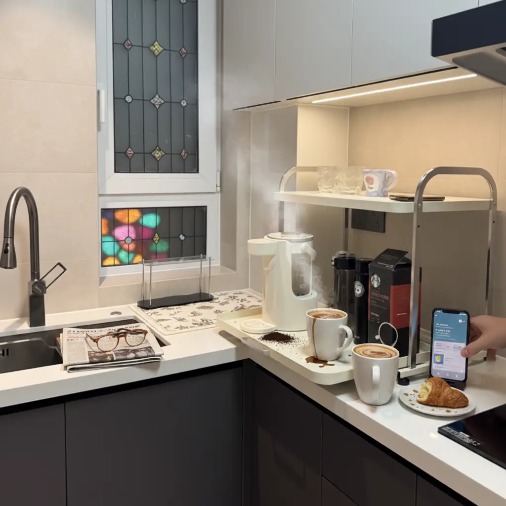 Kitchen Rack - 2-Tier Pull-Out Countertop Appliance Shelf Home & Garden Uncategorized