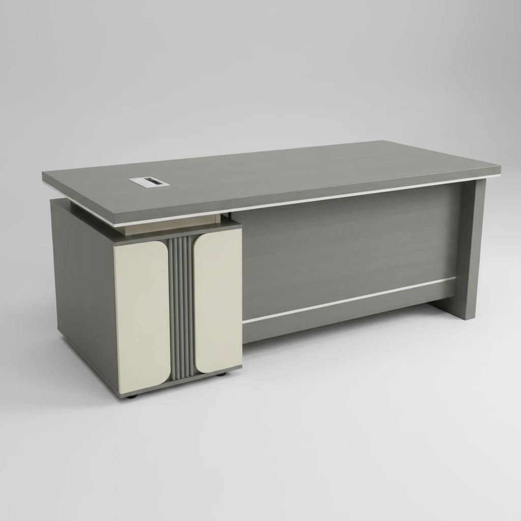 Office Table - Modern 140cm x 65cm x 75cm with Storage (HQ25-142) Furniture Desks