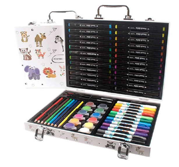 Art Set - 66-Piece Gift Drawing & Coloring Kit for Kids