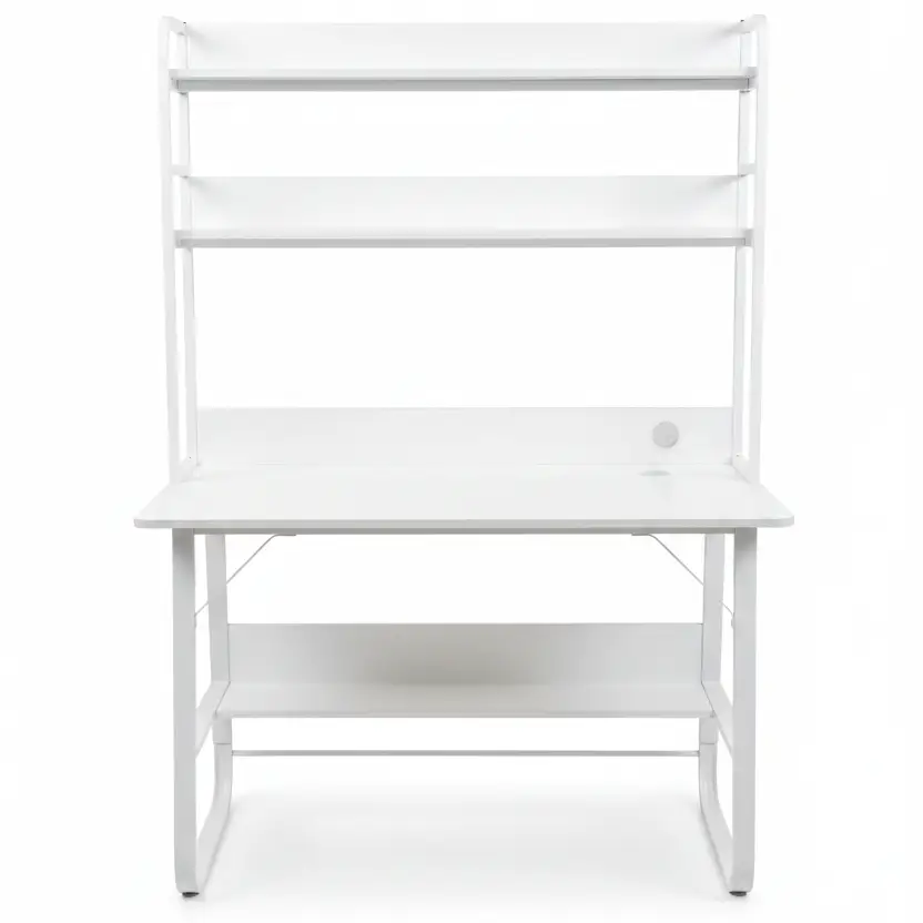 Study Desk with 3-Tier Hutch Bookshelf & Keyboard Tray Study Desk Desks