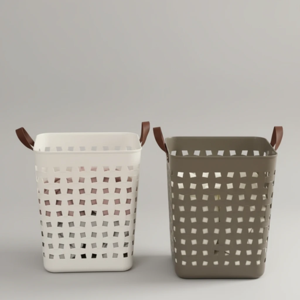 Modern Laundry Basket with Handles and Breathable Design Home & Garden Laundry Baskets