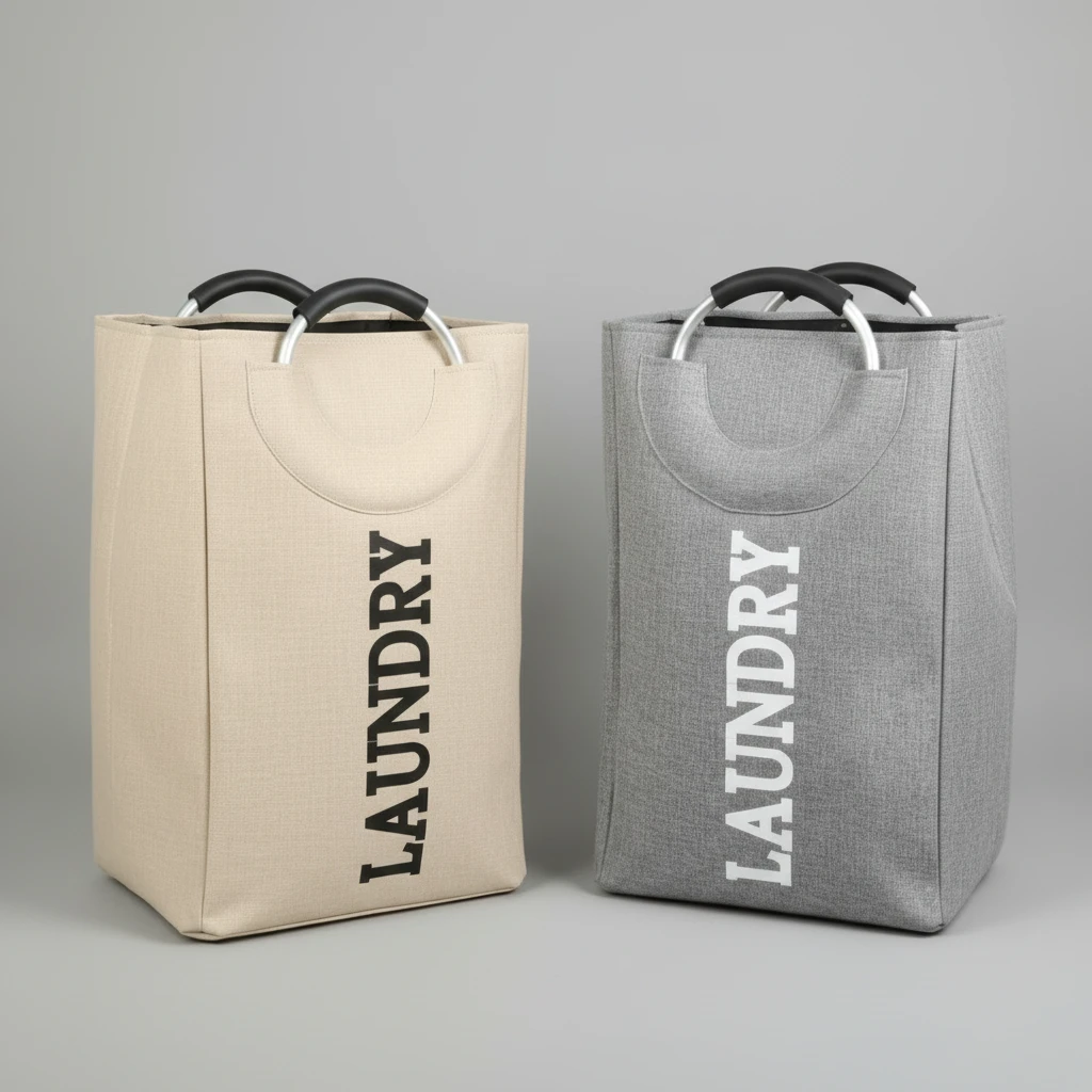 Large Laundry Basket with Handles Foldable Storage 49x33x28cm Home & Garden Laundry Baskets
