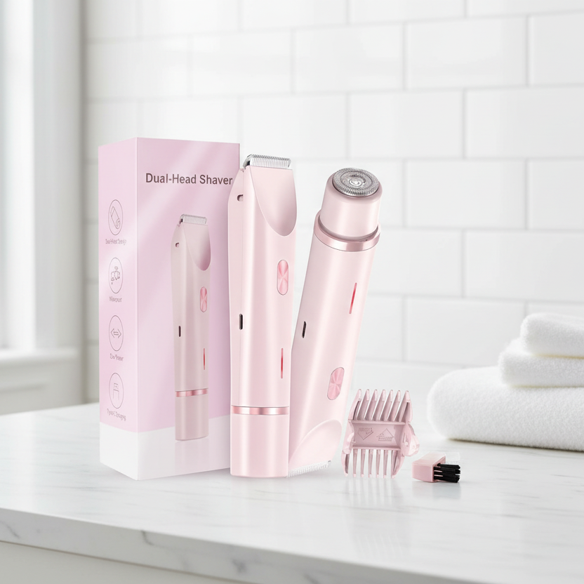 Dual Head Shaver - Rechargeable Waterproof Hair Remover