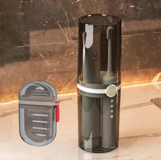 Travel Set - 2-in-1 Portable Soap Dish & Toothbrush Holder Travel Accessories Toothbrush Holders
