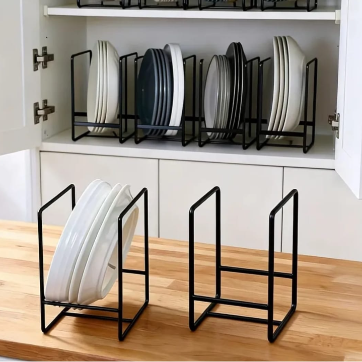 Dish Rack - Heavy-Duty Metal Vertical Plate and Bowl Organiser Matte Kitchen & Dining Dish Racks