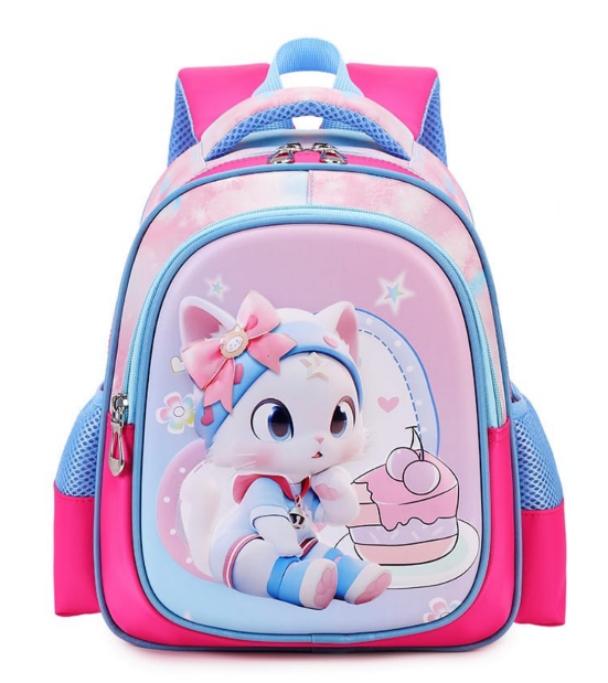 Kid's Cartoon Themed School Backpack 3D Design for Kindergarten A5 Size