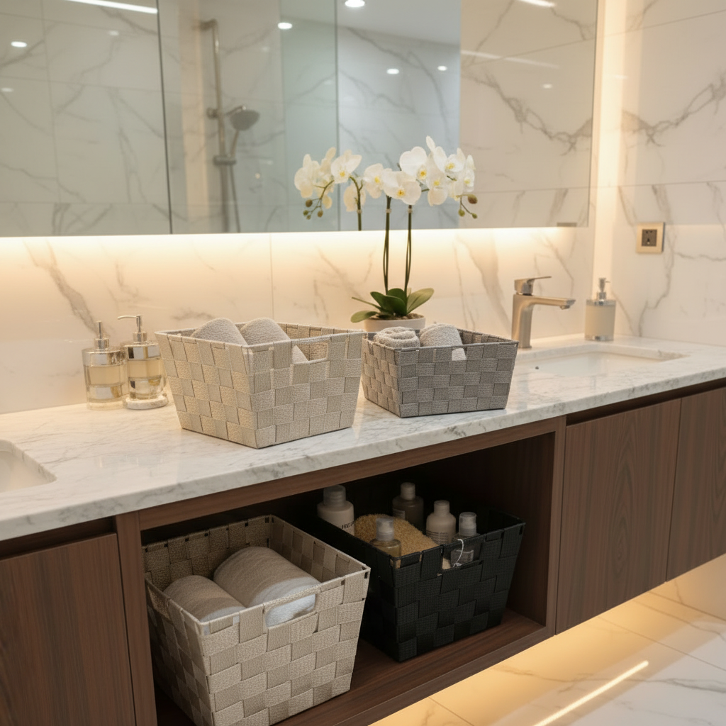 Hand-Woven Storage Basket - Natural Fiber Organizer