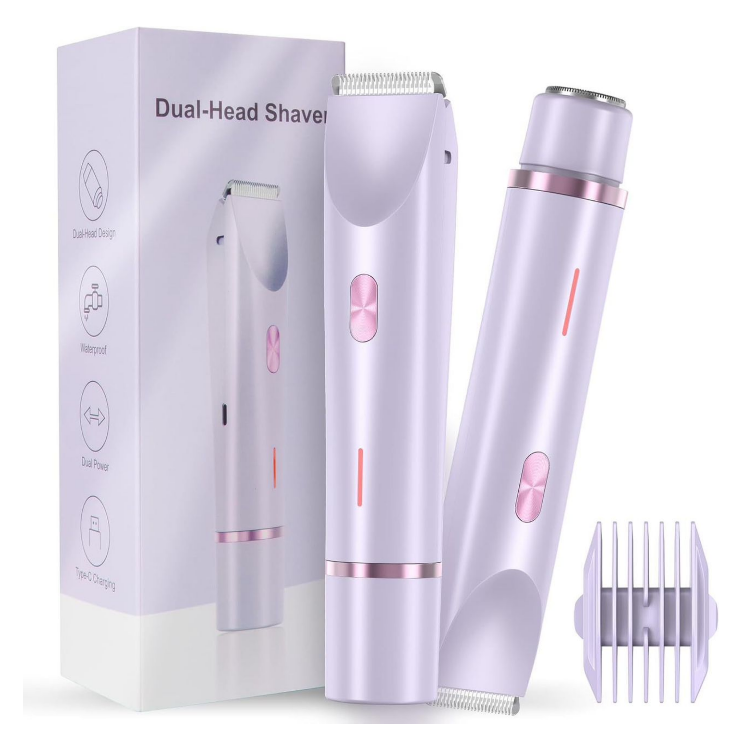 Dual Head Shaver - Rechargeable Waterproof Hair Remover