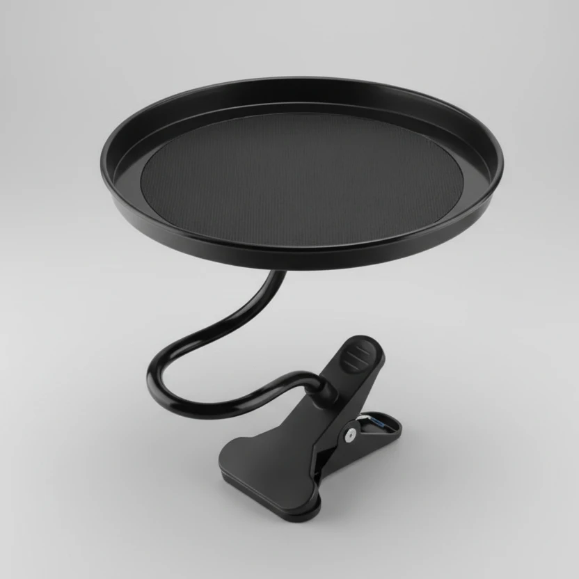 Multifunctional Car Food Drink Dining Tray 360 Degree Adjustable Clip-On Auto & Accessories Motor Vehicle Interior Fittings