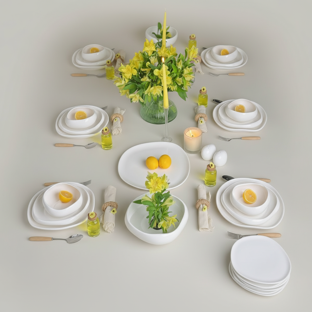 Dinner Set - 27-Piece Elegant European Porcelain