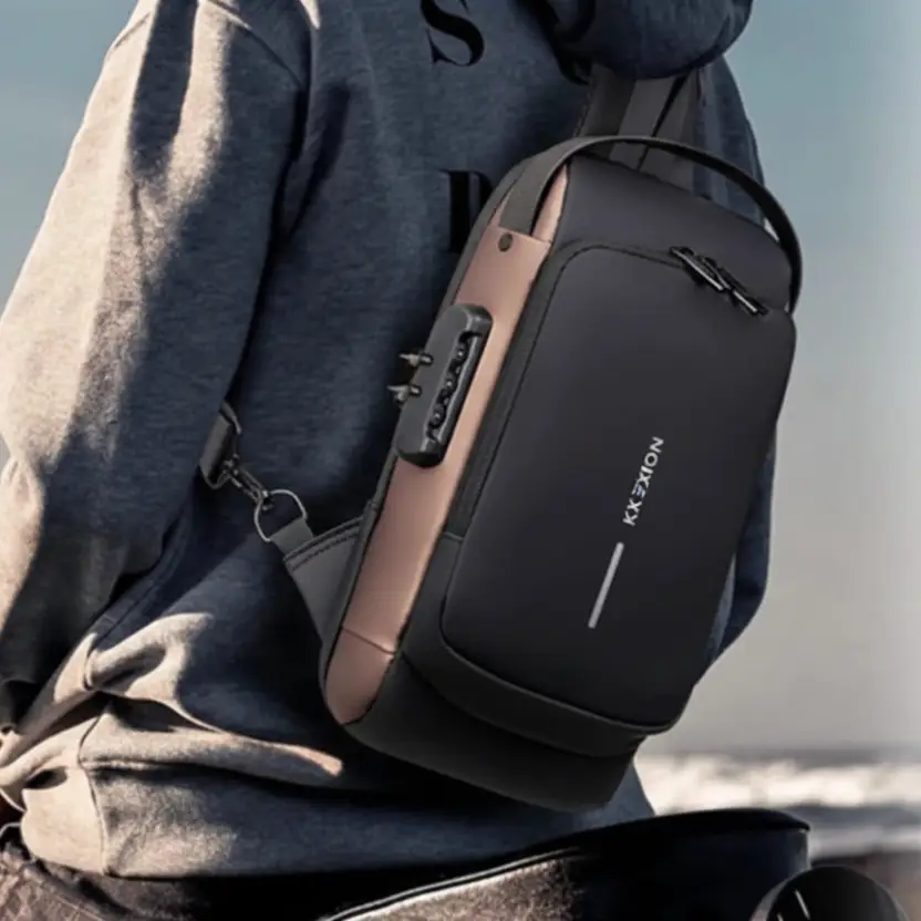 Crossbody Chest Bag - Fashion USB Charging Waterproof Motorcycle Riding Men Bags & Luggage Cross Body Bags