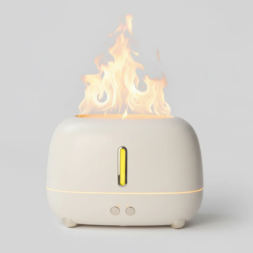 Flame Effect Humidifier 250ml USB LED Aroma Diffuser Cool Mist Home & Garden Air Diffusers