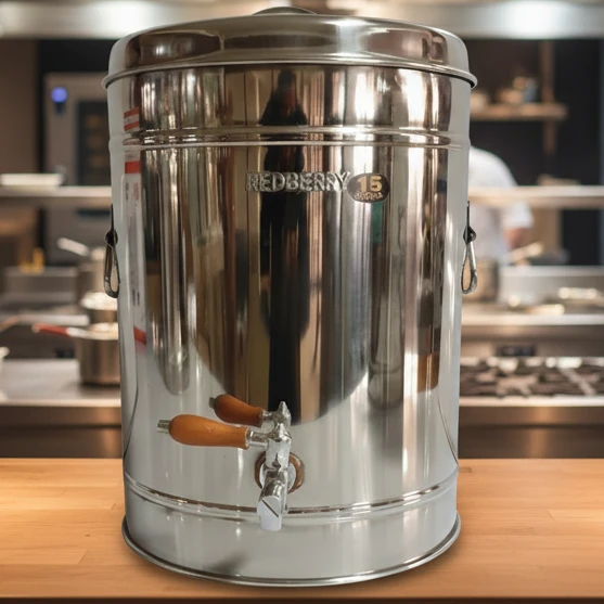 Redberry 10 Litre Stainless Steel Tea Urn Non-Electric Hot Cold Dispenser Kitchen & Dining Coffee Makers & Espresso Machines