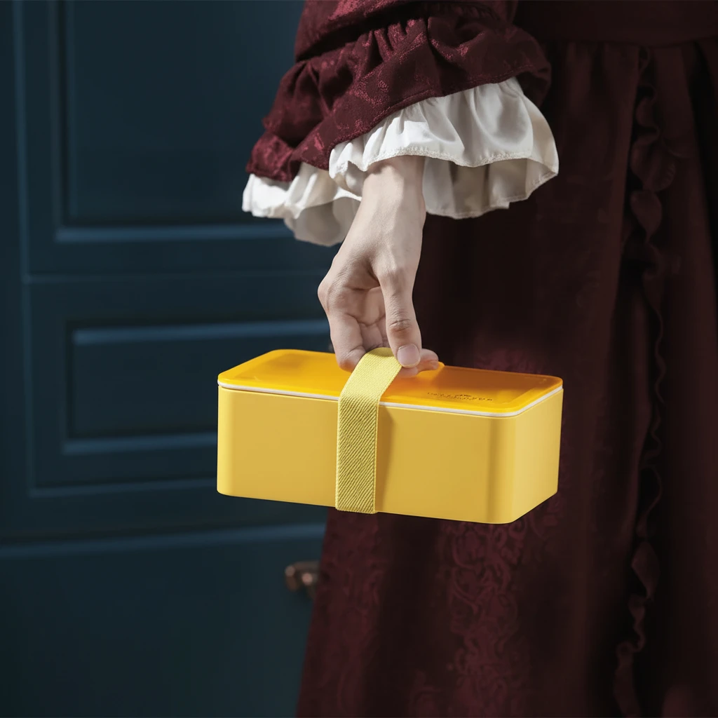 Premium Microwaveable Large Capacity Leak-Proof Bento Lunch Box Food-Grade Student Office Yellow Kitchen & Dining Lunch Containers