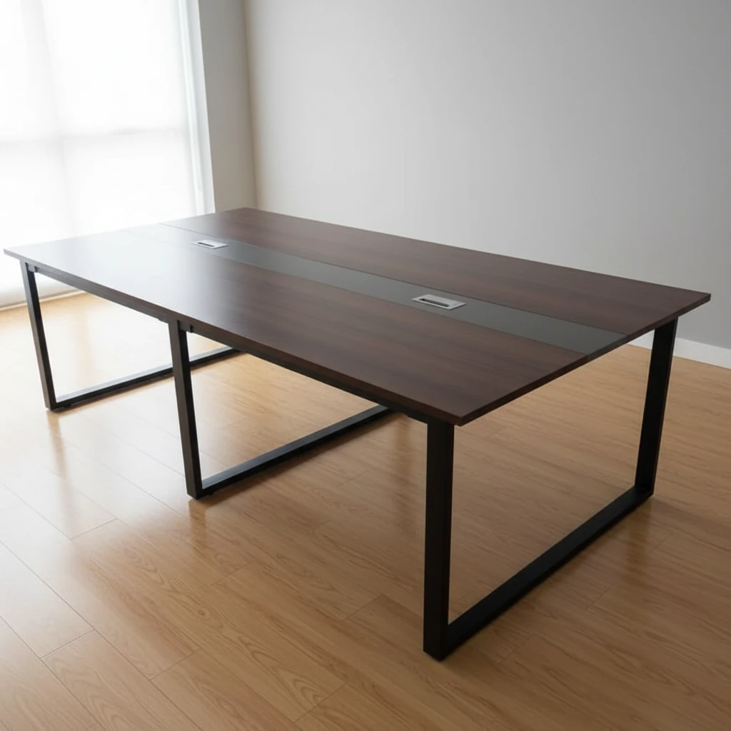 Conference Table - Modern with Metal Frame Furniture Conference Room Tables