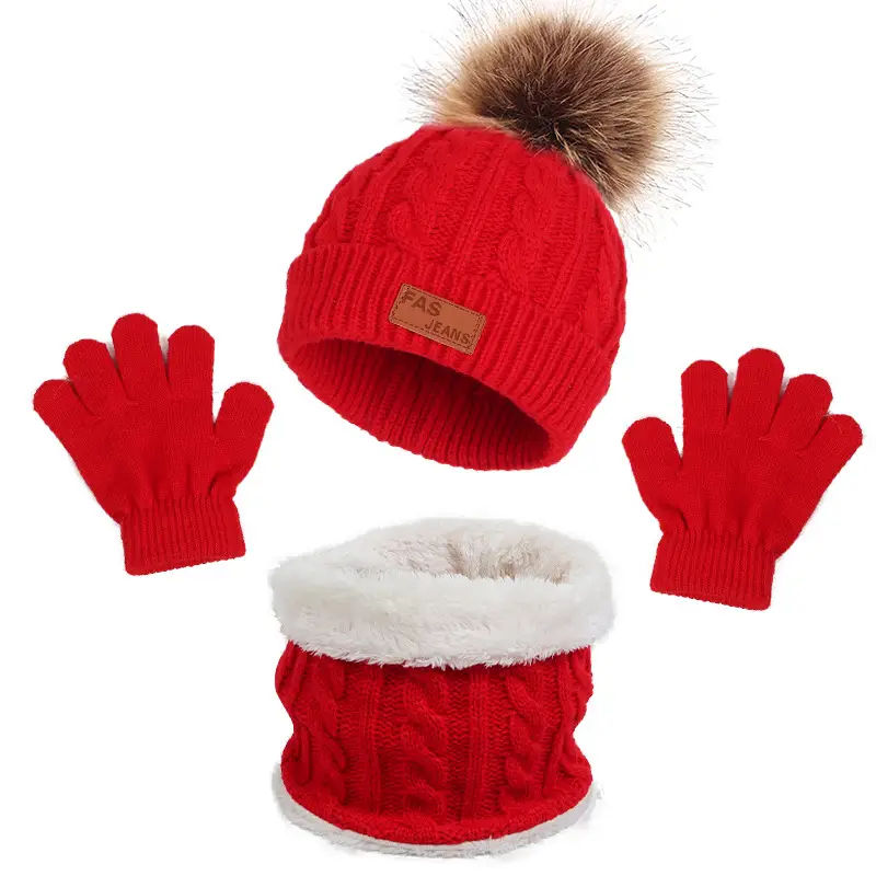 Kids Winter Beanie, Scarf & Gloves Set Baby & Kids Baby & Children's Clothing Accessories