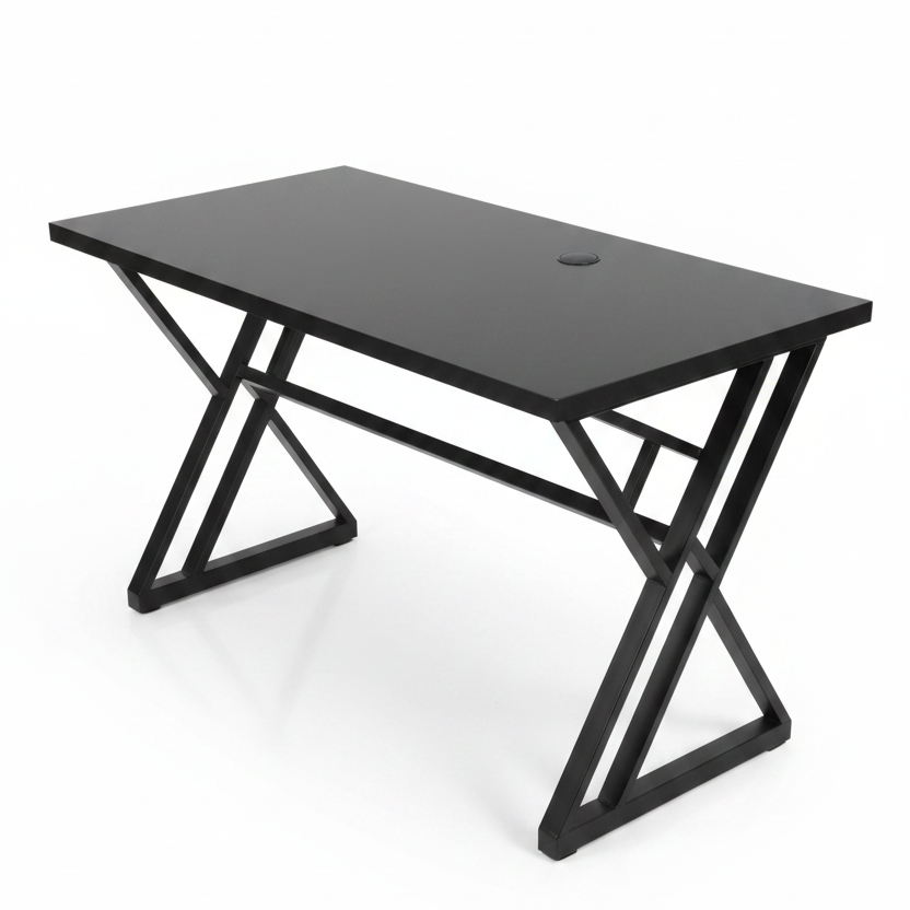 1.5m Industrial Office Desk with X-Cross Metal Legs Office Desk Desks