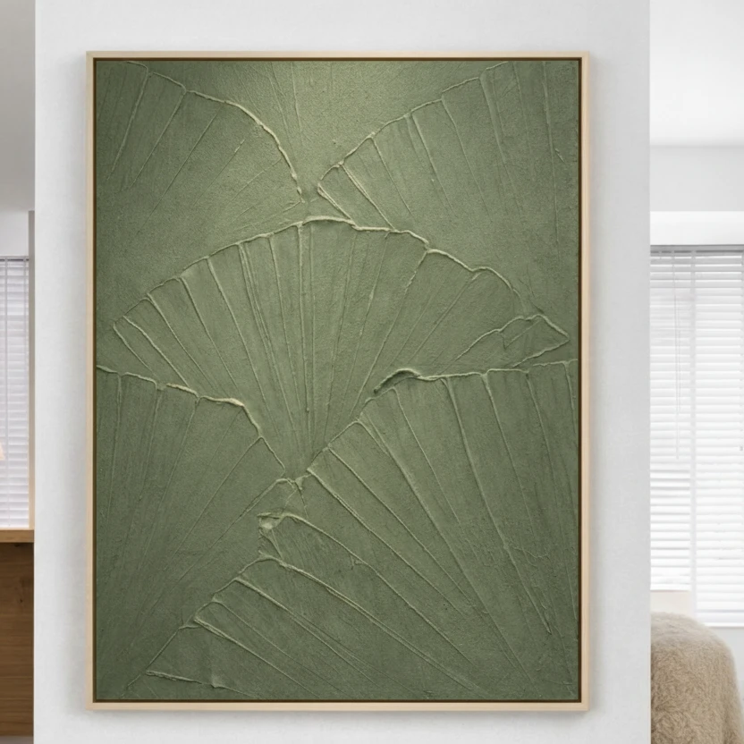 Minimal Textured Wall Art with Organic Sculptural Patterns 102x142cm Home & Garden Visual Artwork