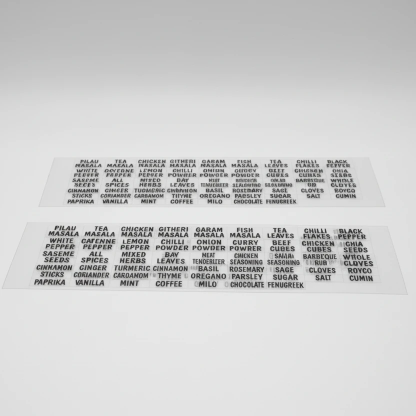 Spice Labels - 51 Kenya Spices Waterproof Stickers Set Kitchen & Dining Food & Beverage Labels