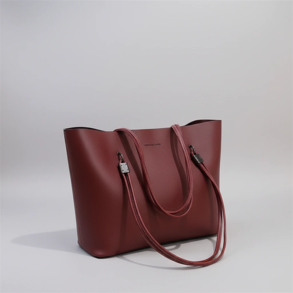 14 Inch Classy Laptop Tote Bag PU Leather Vintage Elegant with Zipper 41x12x25cm Bags & Accessories Laptop Bags