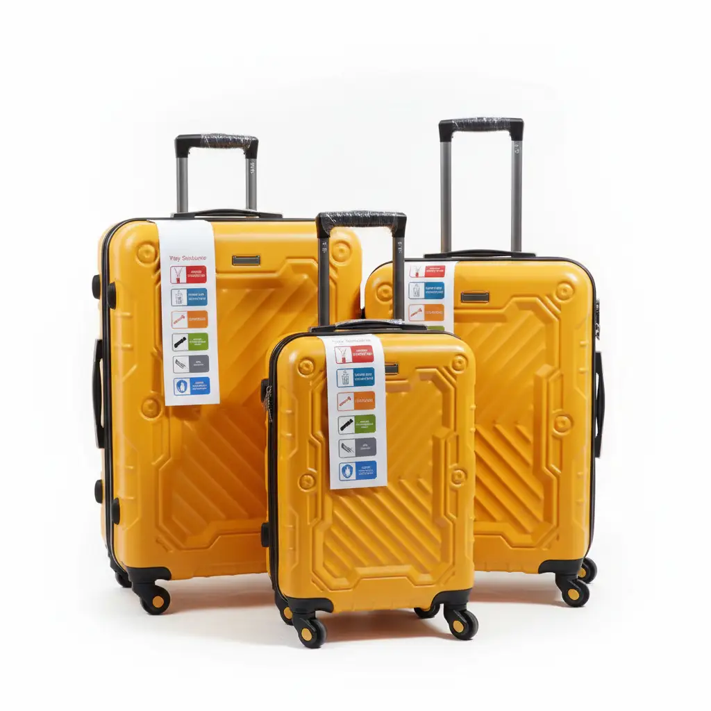 Suitcase Set - 3-Piece Luxury Hard Shell Fibre with 360 Spinner Wheels Bags & Luggage Suitcase Travel Sets