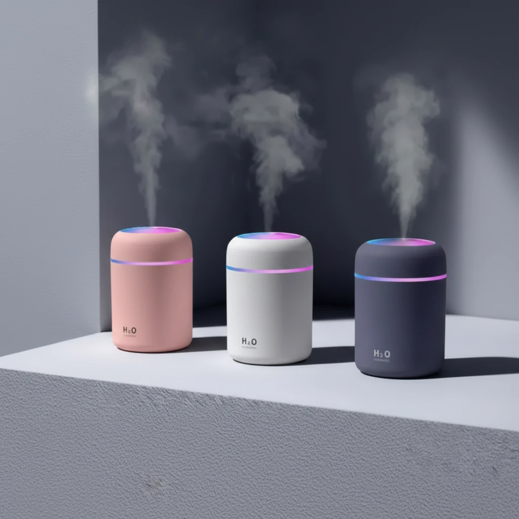 Nordic Mini USB Humidifier with LED Light 300ml Home & Garden Humidifiers