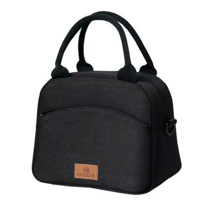 Large Capacity Insulated Lunch Bag with Shoulder Strap Half Round