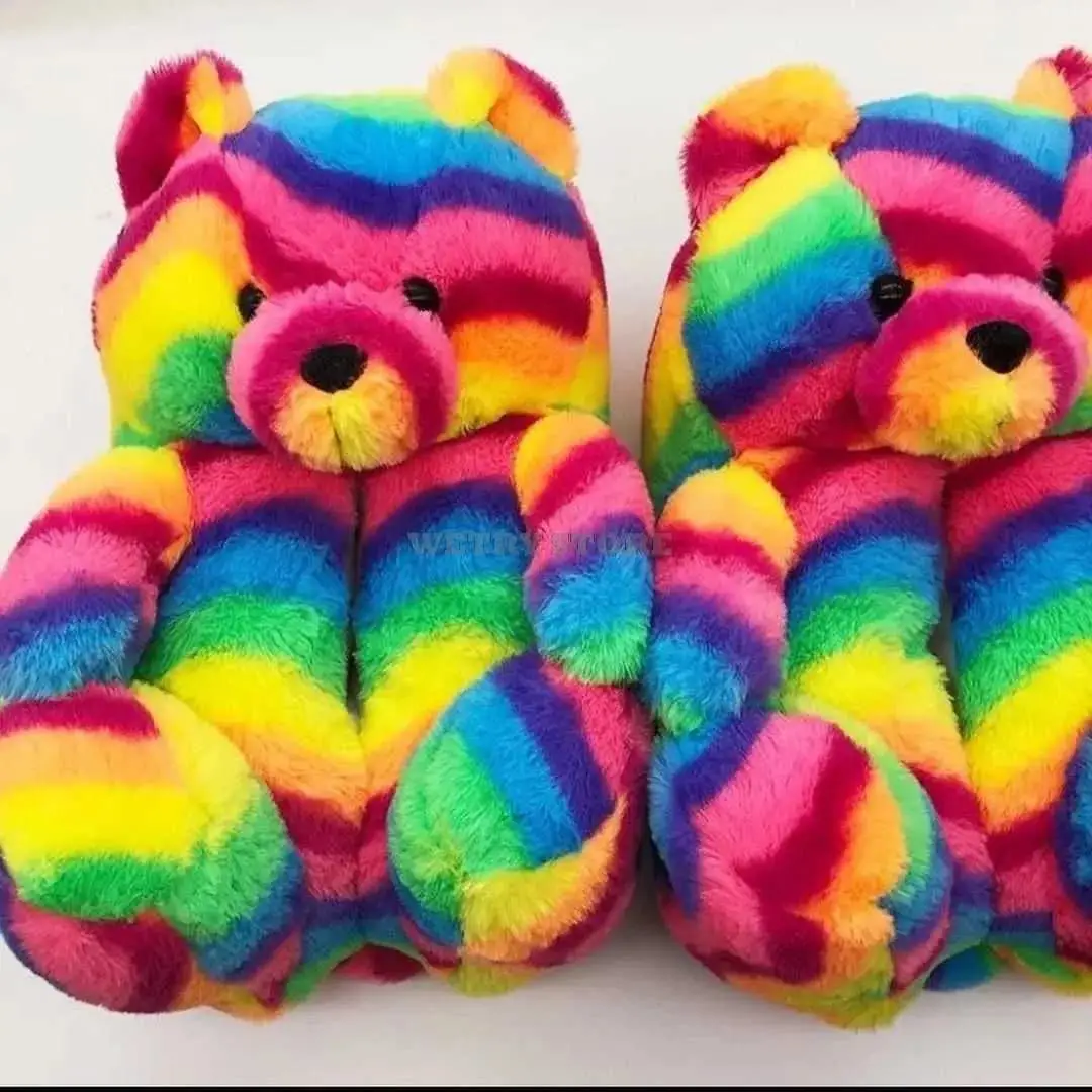 Giant Teddy Bear Plush Indoor Slippers Fashion Accessories Slippers
