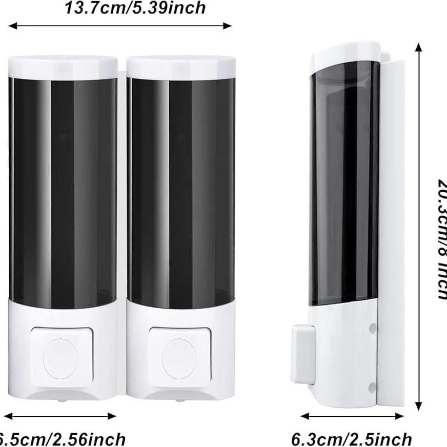 Double Wall Mounted Soap Dispenser for Bathroom and Kitchen – 500ml Capacity