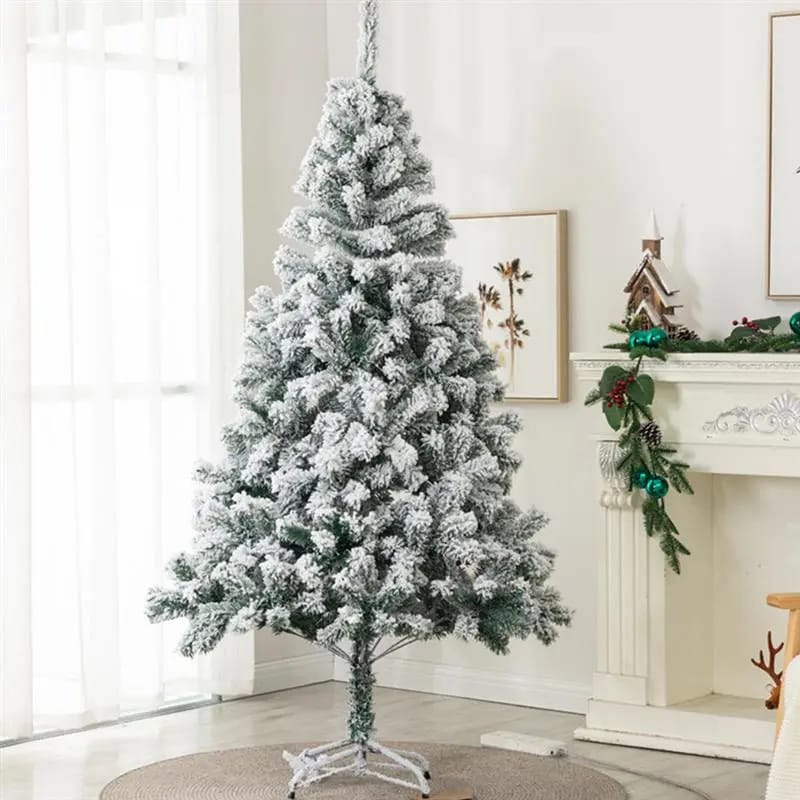 White Dot Pine Artificial Christmas Tree – 6ft, 7ft, and 8ft Snow-Flocked Festive Tree