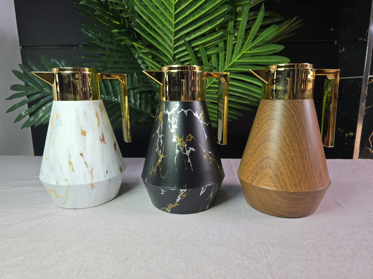 Marble and Gold Unbreakable Flask – 1L Thermal Nordic Insulated Beverage Flask
