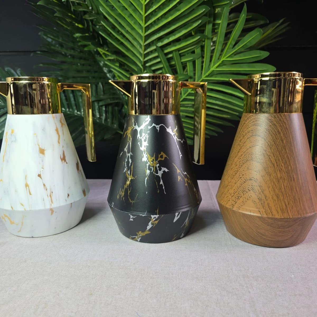 Marble and Gold Unbreakable Flask – 1L Thermal Nordic Insulated Beverage Flask food and beverages carriers Flasks