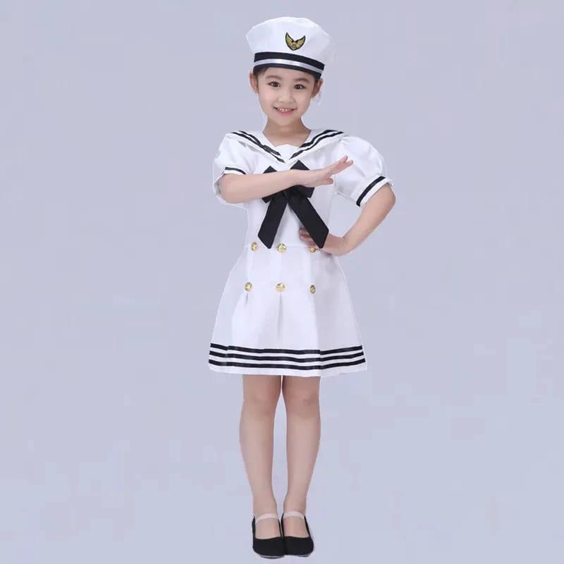 Professional Children’s Marine Hostess & Host Sailor Cosplay Costume – Navy Themed CBC Career Outfit Kids essential Costume Sets