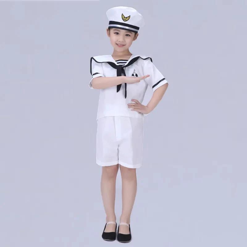 Professional Children’s Marine Hostess & Host Sailor Cosplay Costume – Navy Themed CBC Career Outfit Kids essential Costume Sets