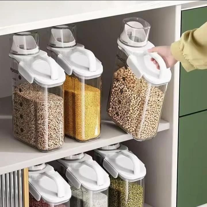 Airtight Food Storage Container - 2.8L Cereal Storage with Handle Kitchen & Dining Food Storage Containers