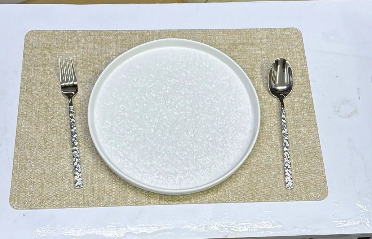 Linen Look Wipeable Placemats 45x30cm Set of 6 Kitchen & Dining Placemats