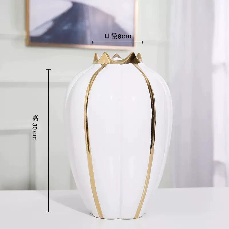 Modern Minimalist Ceramic Flower Vase – 30cm Tall Decorative Home Vase vases in decor Vases