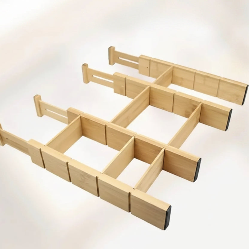 Expandable Bamboo Drawer Dividers with Inserts Drawer divider Household Drawer Organizer Inserts