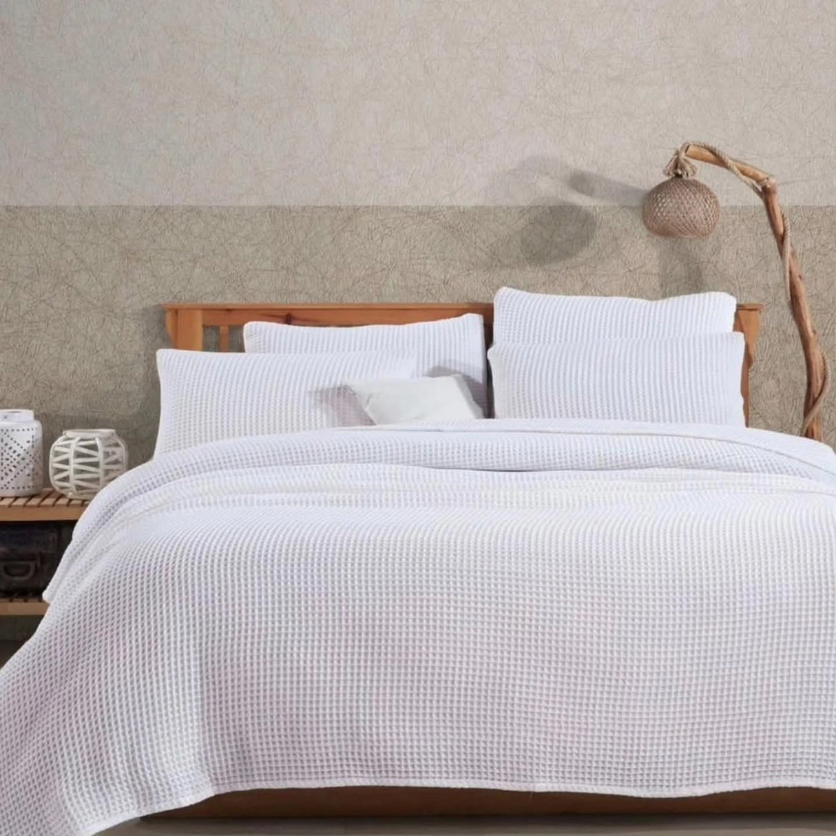 Waffle Bed Coverlet Set with Pillowcases Quilts & Comforters