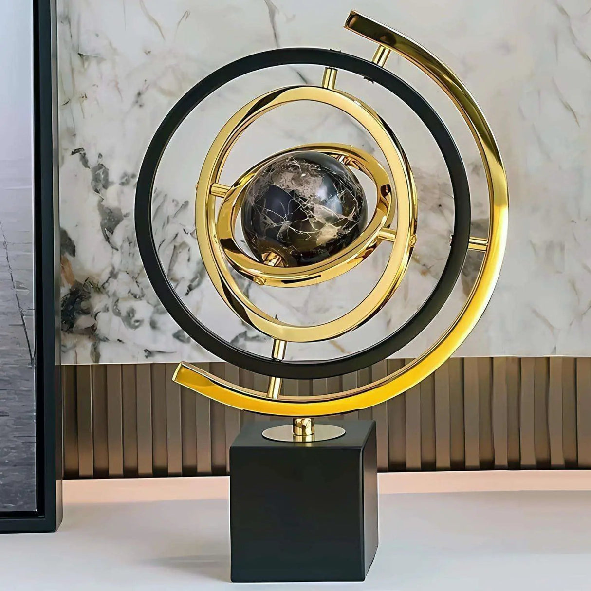 Homary Modern Metal Globe Ornament Figurines