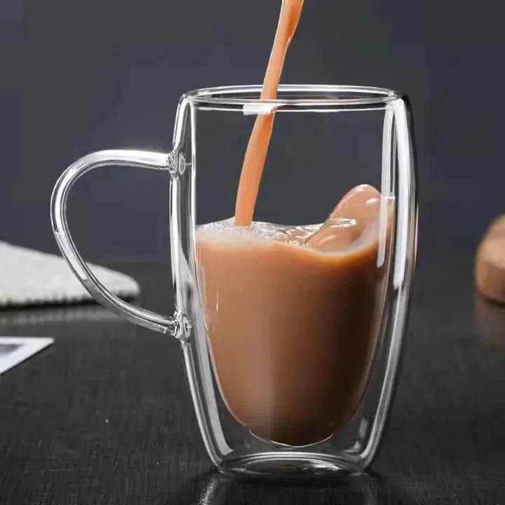 Double Wall Borosilicate Glass Cup for Hot and Cold Drinks Borosilicate glass Coffee & Tea Cups